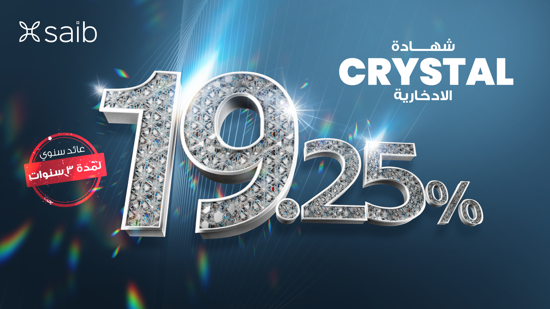 شهادة SAIB CRYSTAL الثلاثية بالجنيه المصري